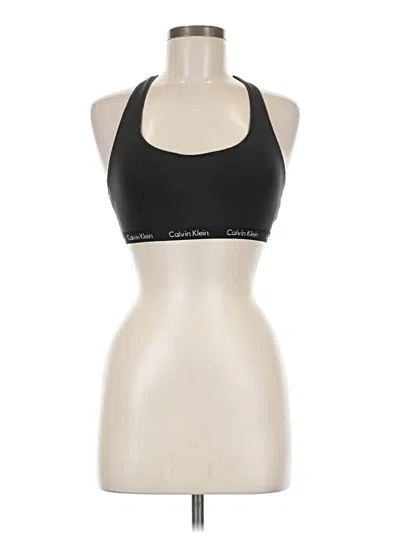 Pre-owned Calvin Klein Tank Top Black Halter Neckline Tops