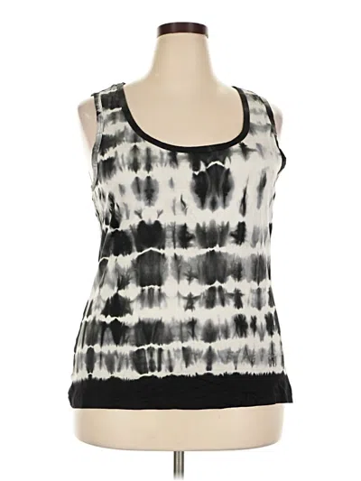 Pre-owned Calvin Klein Tank Top Black Square Neckline Tops