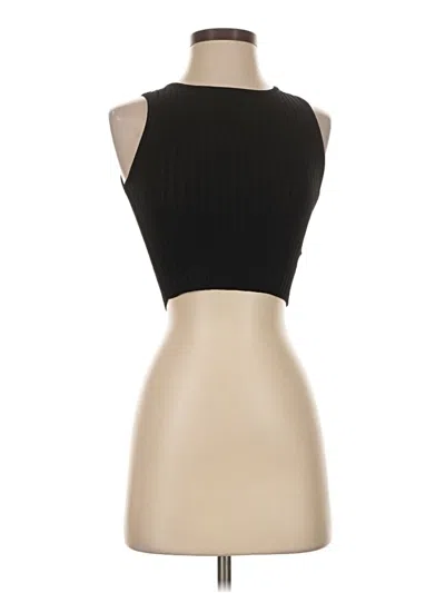Pre-owned Calvin Klein Tank Top Black Strapless Neckline Tops