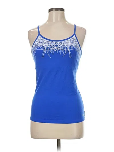 Pre-owned Calvin Klein Tank Top Blue Halter Neckline Tops