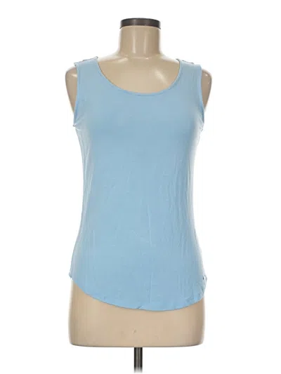 Pre-owned Calvin Klein Tank Top Blue Strapless Neckline Tops