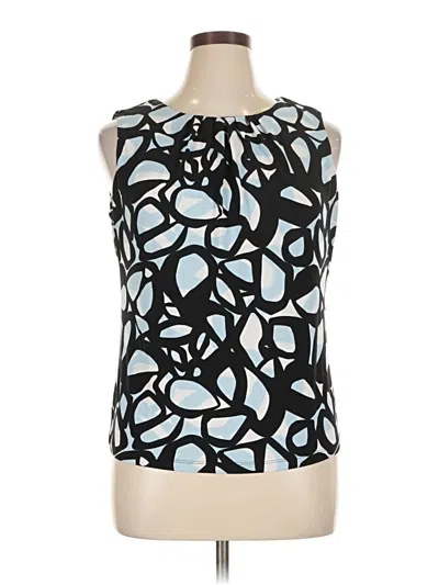 Pre-owned Calvin Klein Tank Top Blue Tie Neck Tops