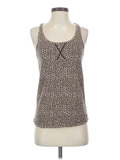 Pre-owned Calvin Klein Tank Top Brown Halter Neckline Tops