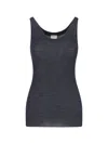 Calvin Klein Ella Ribbed-knit Wool Tank Top In Gray