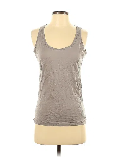 Pre-owned Calvin Klein Tank Top Gray Halter Neckline Tops
