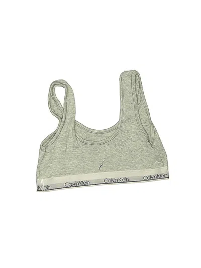 Pre-owned Calvin Klein Kids' Tank Top Gray Halter Neckline Tops