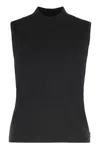 Calvin Klein Tank Top In A Viscose Blend In Black