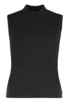 Calvin Klein Tank Top In A Viscose Blend In Black