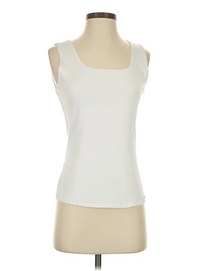 Pre-owned Calvin Klein Tank Top Ivory Strapless Neckline Tops In White