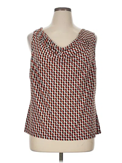 Pre-owned Calvin Klein Tank Top Orange Open Neckline Tops