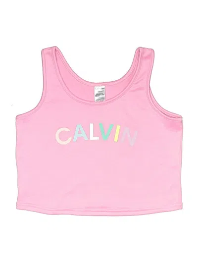 Pre-owned Calvin Klein Kids' Tank Top Pink Halter Neckline Tops