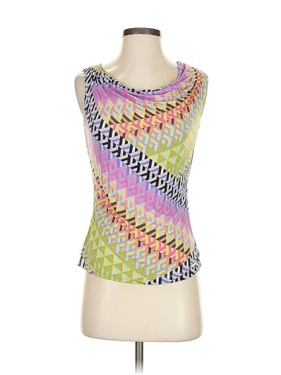 Pre-owned Calvin Klein Tank Top Purple Strapless Neckline Tops