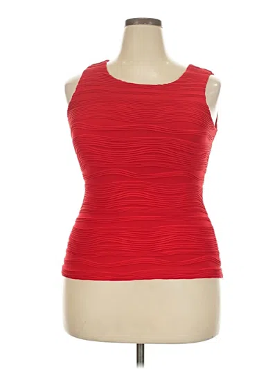 Pre-owned Calvin Klein Tank Top Red Strapless Neckline Tops