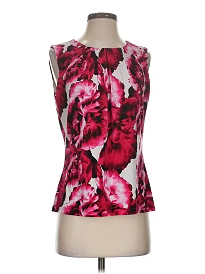 Pre-owned Calvin Klein Tank Top Red Strapless Neckline Tops
