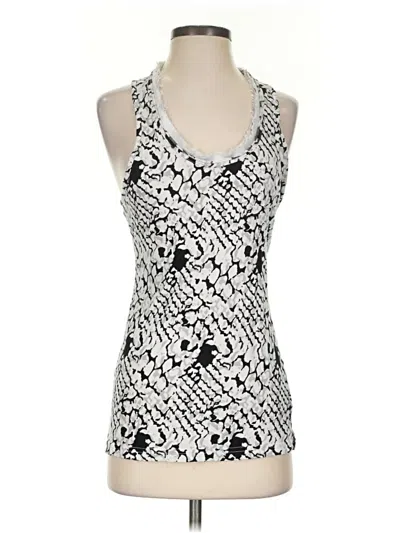 Pre-owned Calvin Klein Tank Top Silver Halter Neckline Tops