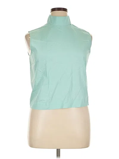 Calvin Klein Tank Top Teal Halter Neckline Tops