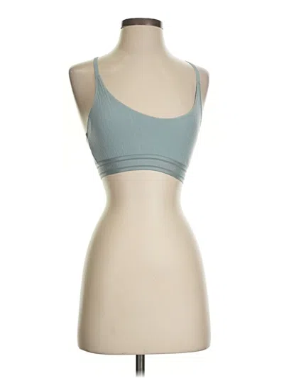 Pre-owned Calvin Klein Tank Top Teal Strapless Neckline Tops In Blue