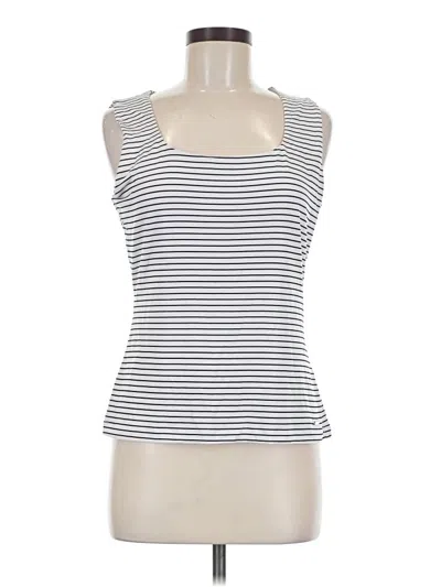 Pre-owned Calvin Klein Tank Top White Strapless Neckline Tops