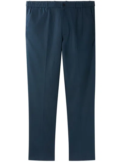 Calvin Klein Linen Lyocell Pants Straight Leg Pockets In Blue