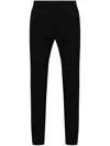 Calvin Klein Tapered Wool-blend Tailored Trousers In Black