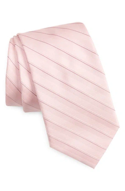 Calvin Klein Tatum Stripe Tie In Pink
