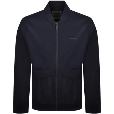 Calvin Klein Tech Bomber Jacket Navy In Blue