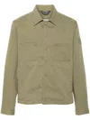 Calvin Klein Logo-appliqué Shirt Jacket In Green