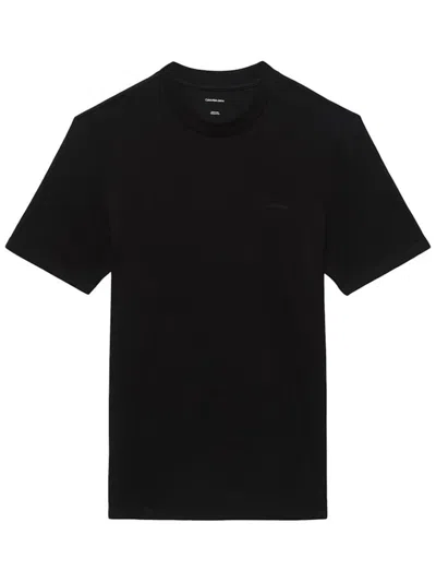 Calvin Klein Tech Interlock Crewnk Tee In Black