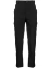 Calvin Klein Tech Tapered-leg Trousers In Black