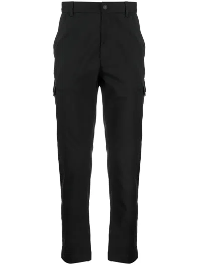 Calvin Klein Tech Tapered-leg Trousers In Black