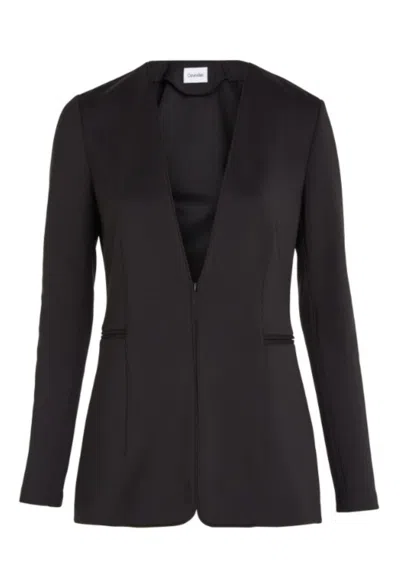 Calvin Klein Techinical Knit Blazer In Nero