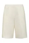 Calvin Klein Techno Fabric Bermuda-shorts In Panna