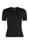 Calvin Klein Rib Short-sleeved T-shirt In Black