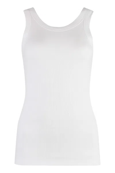 Calvin Klein Techno Fabric Tank-top In Yaf Bright White