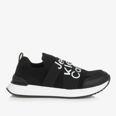 Calvin Klein Teen Black Knitted Trainers