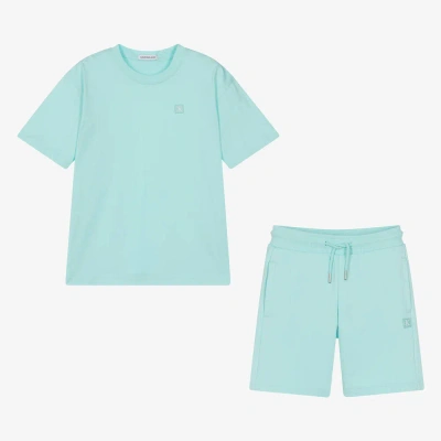 Calvin Klein Teen Blue Cotton Jersey Shorts Set