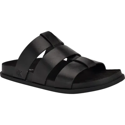 Calvin Klein Tempes Slide Sandal In Black
