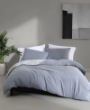 CALVIN KLEIN TENCEL REVERSIBLE SOLID 3 PIECE DUVET COVER SET, KING