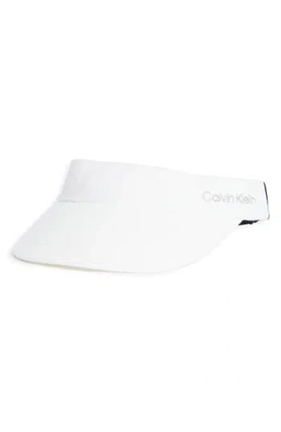 Calvin Klein Terry Tennis Visor In White