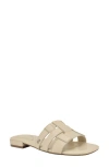 Calvin Klein Tessie Slide Sandal In Ivory Leather