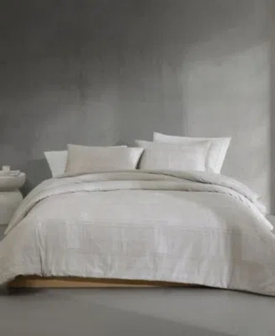CALVIN KLEIN TEXTURAL RIB COTTON SATEEN 3 PC. COMFORTER SET