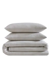 Calvin Klein Textural Rib Duvet Cover & Sham Set In Warm Taupe