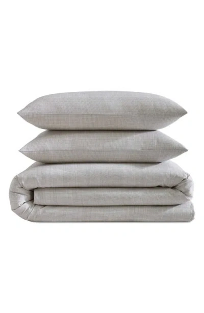 Calvin Klein Textural Rib Duvet Cover & Sham Set In Warm Taupe