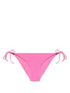 Calvin Klein Textured Bikini Bottoms In Rosa
