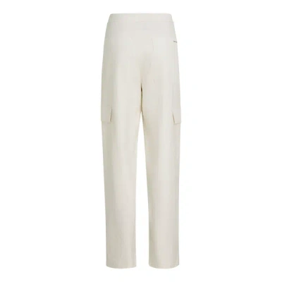 Calvin Klein Textured Cargo Trousers In White