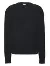 Calvin Klein Textured Cotton Sweater In Black