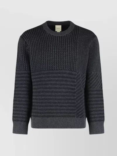 CALVIN KLEIN TEXTURED KNIT LONG SLEEVE CREW NECK SWEATER