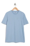 Calvin Klein Textured Logo T-shirt In Faded Denim