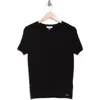 Calvin Klein Textured Short Sleeve Sweater In Black