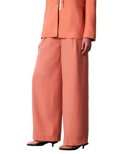 Calvin Klein Textured Soft Tailored Pant In Transparent